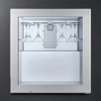 Thumbnail image #4 for Summit Commercial SCFU386VK Countertop Vodka and Martini Glass Froster, 2 Cu. Ft., Right-Hinged Self-Closing Glass Door, Gray Exterior