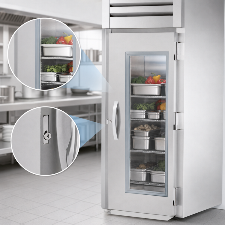 Product image #4 for True SPEC SERIES One-Section Roll-In Refrigerator with Single Glass Door and Lock