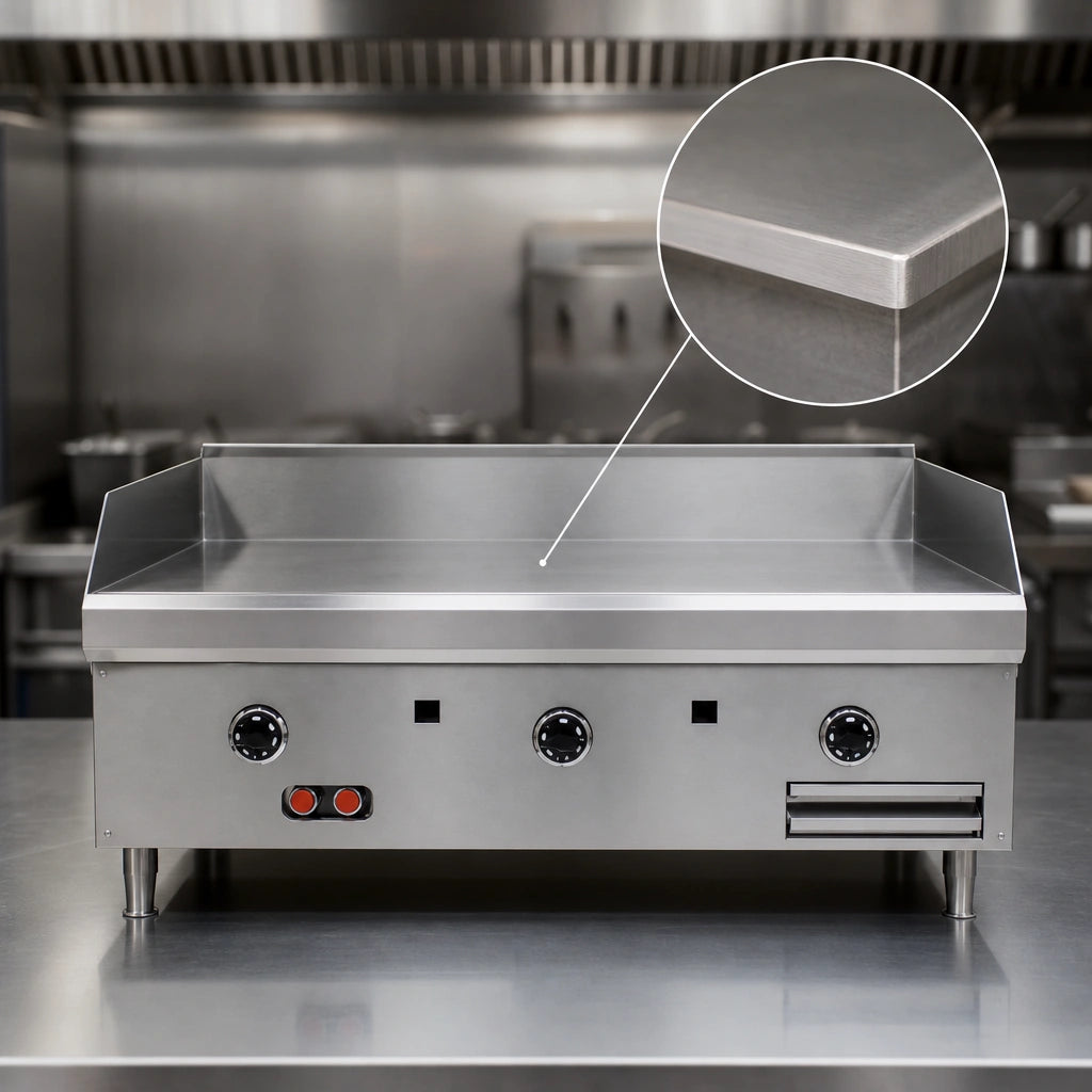 1-Inch Polished Steel Griddle Plate