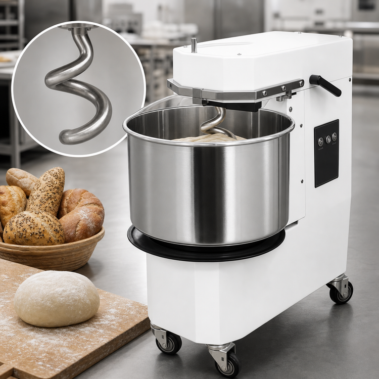 Product image #5 for Trento 32 Liter Spiral Dough Mixer with Removable 304 Stainless Steel Bowl, 220V, 1.1 kW