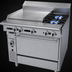 Thumbnail image #4 for Garland Cuisine Series 36-Inch Heavy Duty Gas Combination Top Range with 2 Open Burners, 24-Inch Thermostatic Griddle and Convection Oven