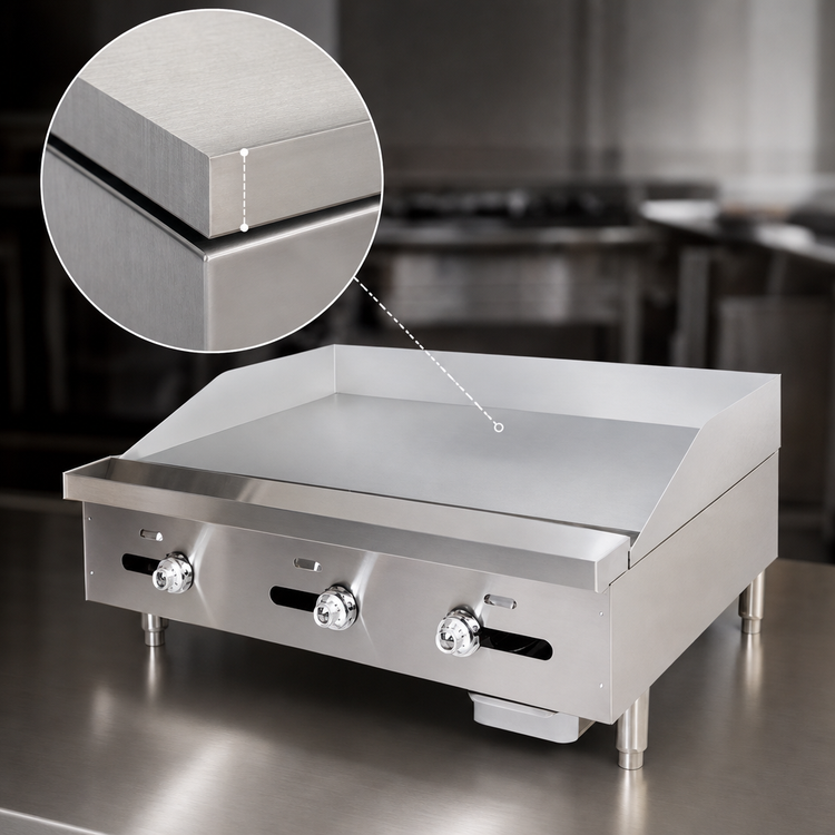 Product image #4 for Comstock-Castle FHP60-60T 60-Inch Countertop Gas Griddle with Thermostatic Controls