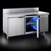 Thumbnail image #4 for La Rosa Refrigeration 62-Inch Two-Section Reach-In Worktop Freezer Base with Doors, Self-Contained Side-Mounted, Stainless Steel