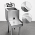 Thumbnail image #4 for CHOICE Freestanding Stainless Steel Underbar Blender Station with Sink and Backsplash, 12