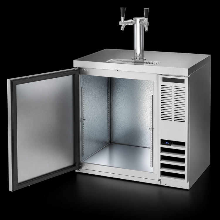 Product image #4 for Beverage-Air DD36HC-S 36-Inch Direct Draw Draft Beer Cooler with Solid Door, Dual-Faucet Tower, and 1/2 Keg Capacity