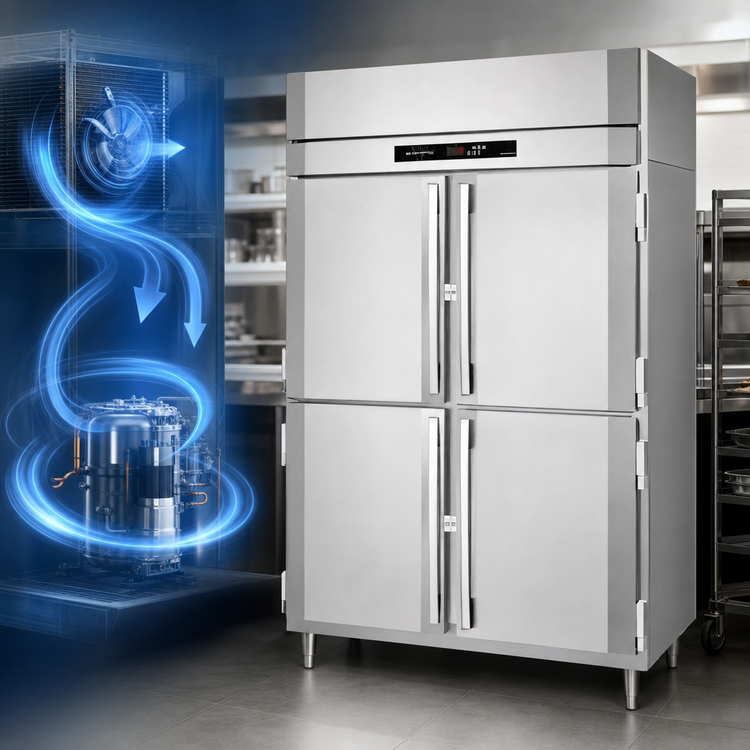 Product image #4 for Victory UltraSpec Extra Wide Pass-Thru Two-Section Solid Half-Door Freezer, 52.97 Cu. Ft., Standard Depth, Self-Contained