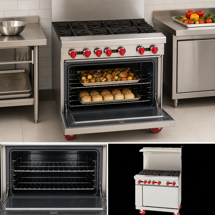 Product image #4 for American Range AR-6 36-Inch Gas Restaurant Range with 6 Open Burners and Standard Oven