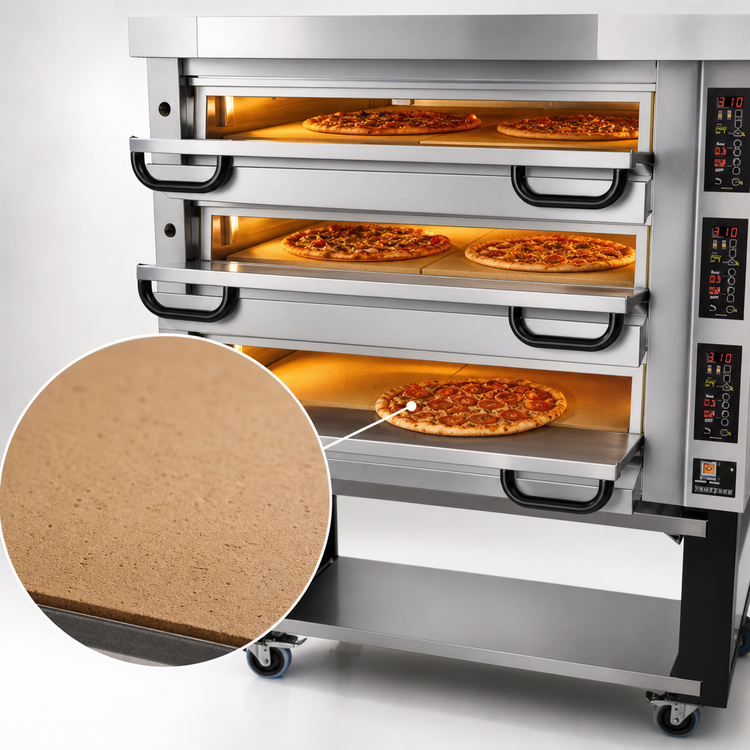 Product image #4 for PizzaMaster PM 923ED 3-Deck Electric Pizza Deck Oven with Hearth Stone Baking Surface, IQControl, and Oven Stand