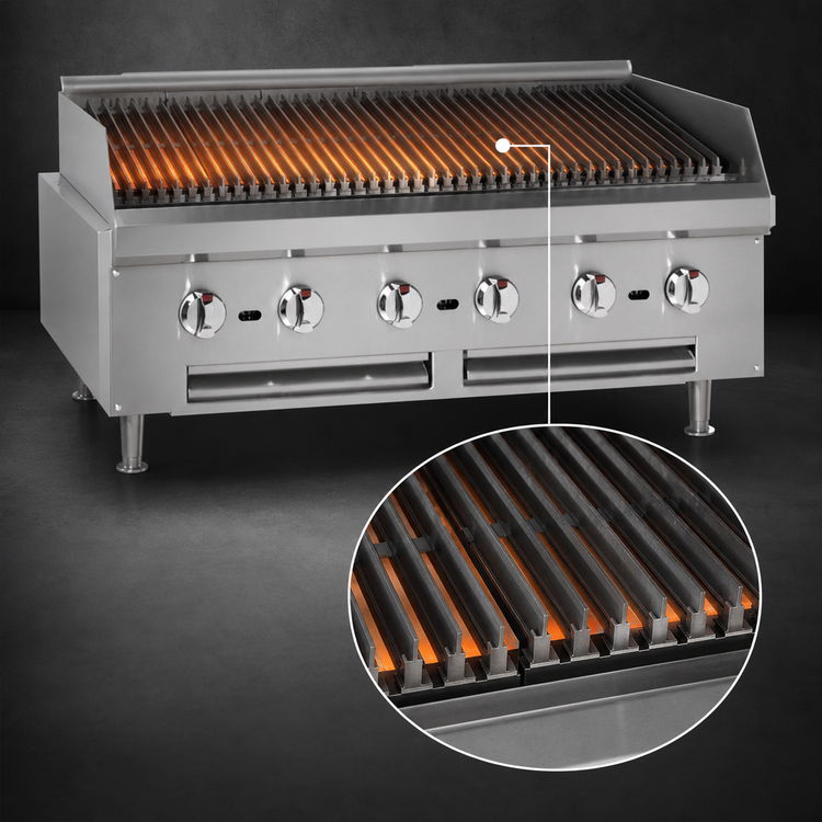 Product image #4 for Southbend 48-Inch Gas Countertop Charbroiler with Cast Iron Radiants