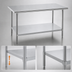 Thumbnail image #4 for Advance Tabco 144-Inch x 24-Inch 16-Gauge 304 Stainless Steel Work Table with Galvanized Undershelf