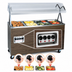 Thumbnail image #4 for Vollrath 2-Series Affordable Portable 4-Well Mobile Hot Food Station with Buffet Breath Guard, Enclosed Storage Base, Cherry Woodgrain, 120V
