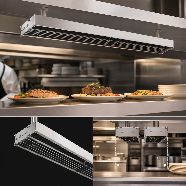 Product image #4 for Hatco Glo-Ray 18-Inch High Watt Dual Infra-Black Unlighted Strip Heater with 3-Inch Spacer