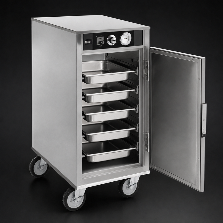 Product image #4 for Carter-Hoffmann Mobile Heated Holding Cabinet, 1 Right-Hinged Door, Top-Mounted Forced-Air Heat, 5 x 12" x 20" Pan Capacity