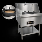 Thumbnail image #4 for Town Equipment MasterRange M-1-JR-N 30-Inch Chinese Natural Gas Wok Range with 1 Brick-Lined Chamber, Mobile Stainless Steel Design