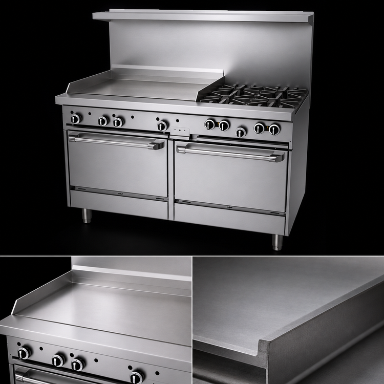 Product image #4 for Garland G Starfire Pro 60-Inch Gas Restaurant Range with 4 Open Burners, 36-Inch Griddle, and 2 Standard Ovens