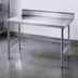 Thumbnail image #4 for Advance Tabco 144-Inch x 36-Inch 16-Gauge 430 Stainless Steel Work Table with 5-Inch Backsplash