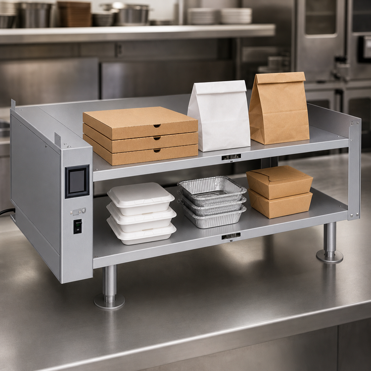 Product image #5 for Hatco Glo-Ray 2-Go 2-Tier Heated Holding Shelves, 39 x 20 Inches, Touchscreen Controls, Stainless Steel