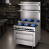 Thumbnail image #4 for Titan JMRHE-3-3 Heavy Duty Modular Gas Range with 6 Open Burners
