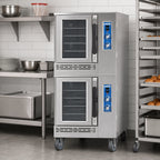 Thumbnail image #4 for Imperial (Middleby) HSICVE-2 Half-Size 2-Deck Electric Convection Oven with Manual Controls, Stainless Steel Exterior & Porcelain Interior