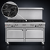 Thumbnail image #4 for Southbend Ultimate 60-Inch Commercial Gas Restaurant Range with 9 Open Burners and 2 Convection Ovens