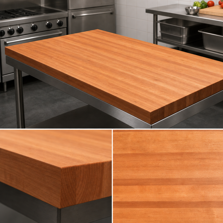 Product image #4 for Boos Block American Cherry Edge Grain Kitchen Countertop, 72 x 42 x 3 Inches