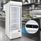 Thumbnail image #4 for Excellence Commercial Products GDF-13 12 Cu. Ft. One-Section Glass Door Freezer, White, Hinged Door, Bottom-Mounted Refrigeration