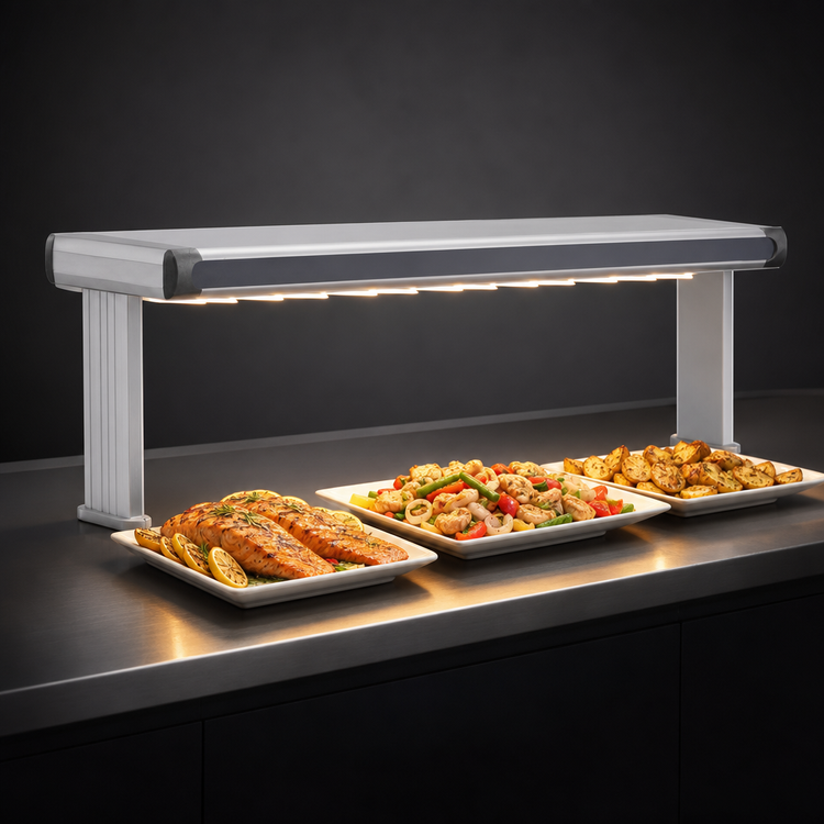 Product image #4 for Hatco Glo-Ray Designer Infrared Dual Strip Heater with Lights, 51-1/2-Inch W, Aluminum