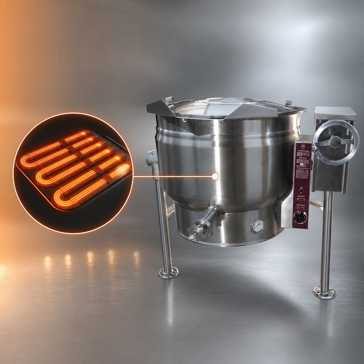 Product image #4 for Southbend Steam Electric 20-Gallon Full-Jacket Tilting Kettle with Thermostatic Control and Tri-Leg Base