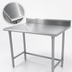 Thumbnail image #4 for Advance Tabco Special Value Series Open Base Stainless Steel Work Table with 5-Inch Rear Backsplash, 84-Inch x 24-Inch
