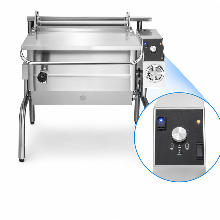 Product image #4 for Groen 40-Gallon Electric Manual-Tilt Braising Pan with Classic Controls and Open Frame Base