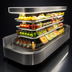 Thumbnail image #4 for Howard-McCray 42 Series 84-Inch Island Open-Air Merchandiser, Stainless Steel, LED Shelves