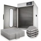 Thumbnail image #5 for Omcan 47557 16-Tray Single-Zone Stainless Steel Commercial Food Dehydrator with Digital Touchscreen Control