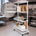 Thumbnail image #5 for New Age 42-Inch Wide Mobile Aluminum To-Go Shelving Unit with Solid Adjustable Shelves