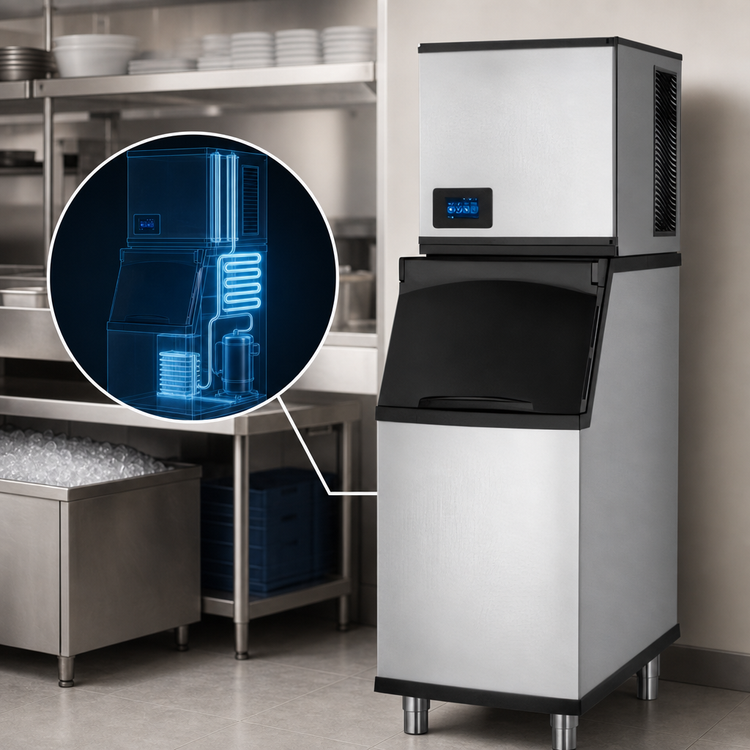 Product image #4 for True Ice Series Half Dice Cube Self-Contained Air-Cooled Ice Maker, 550 lb/Day