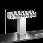 Thumbnail image #4 for Perlick Corporation 4006S8B4 Extra High 8-Faucet Glycol-Cooled Stainless Steel Countertop Wide Base Tee Draft Beer Tower