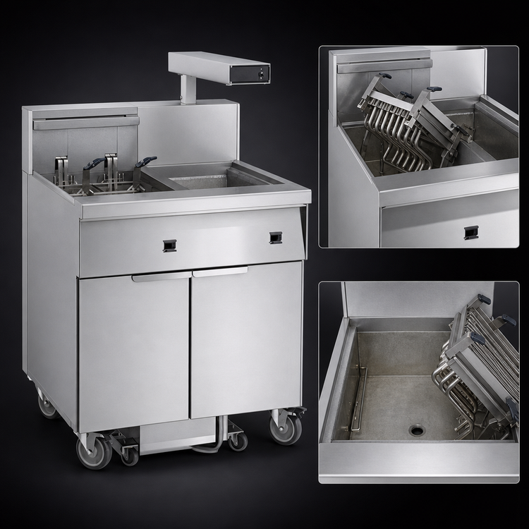 Product image #4 for Imperial 75 lb. Electric Floor Fryer with Built-In Filter System and Dump Station