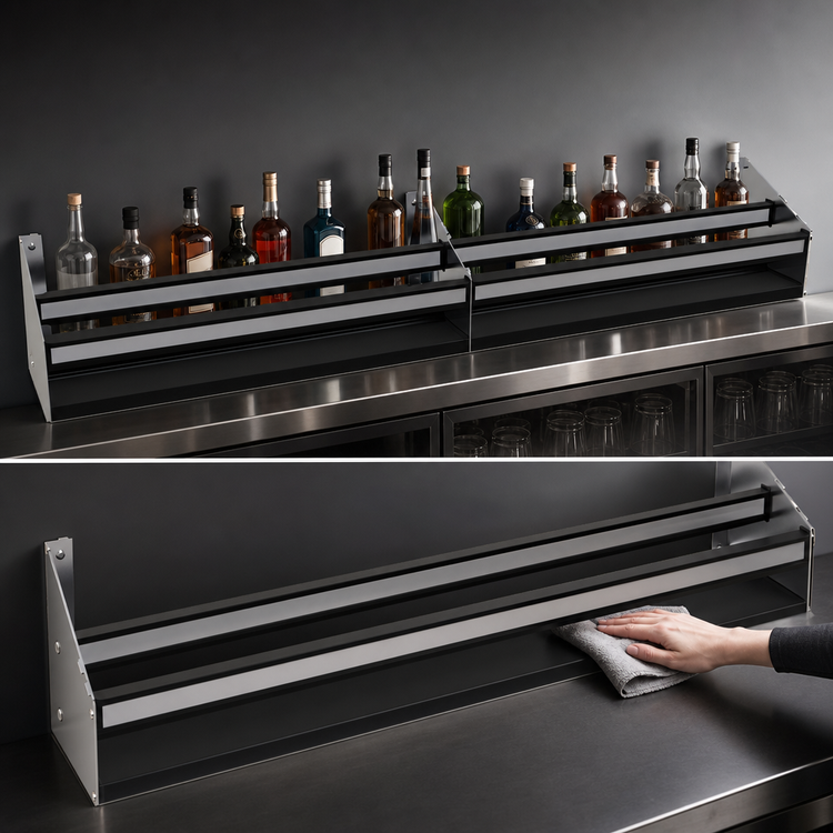 Product image #4 for Glastender 64-Inch Double Stainless Steel Speed Rail