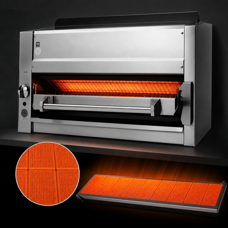Product image #4 for Titan JSB-36WM 36" Wall Mounted Gas Infrared Salamander Broiler