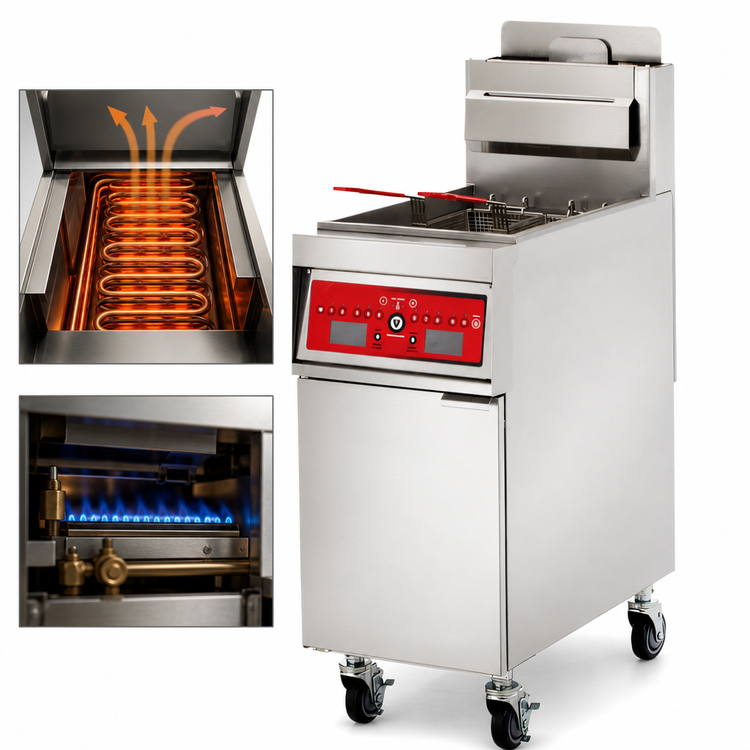 Product image #5 for Vulcan PowerFry5 21-Inch Freestanding Gas Fryer with Digital Controls and Built-In Filtration, 85-90 lb. Capacity
