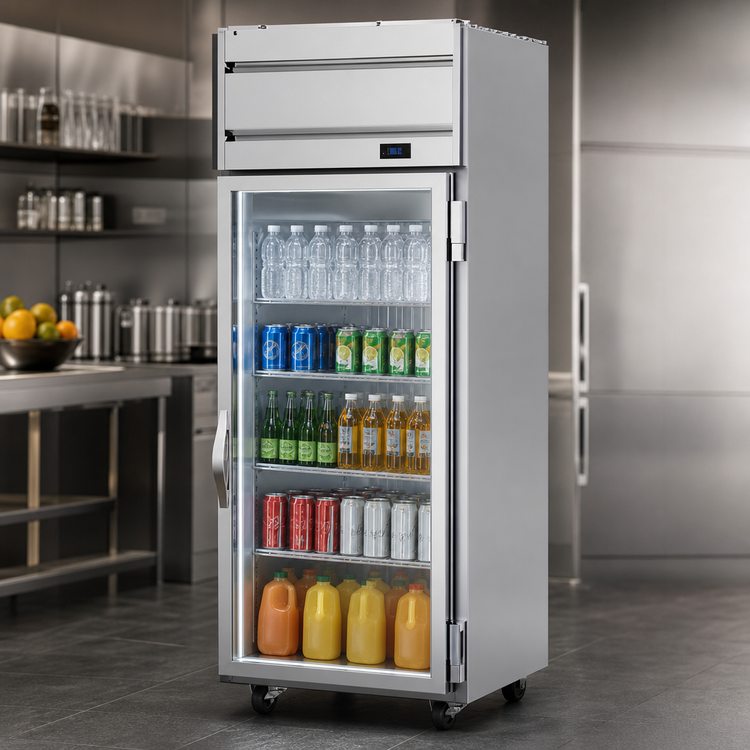 Product image #4 for Beverage-Air Horizon Series One-Section Top-Mount Reach-In Glass Door Refrigerator, 22.28 Cu. Ft., Stainless Steel