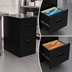 Thumbnail image #4 for Omcan USA Vertical Filing Cabinet, 18-1/4 Inch Wide, 2-Drawer, Charcoal Black