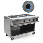 Thumbnail image #4 for Eagle Group Spec-Master SPHT3CB-208-3 48-Inch 3-Pan Electric Mobile Sealed Well Hot Food Table with AutoFill