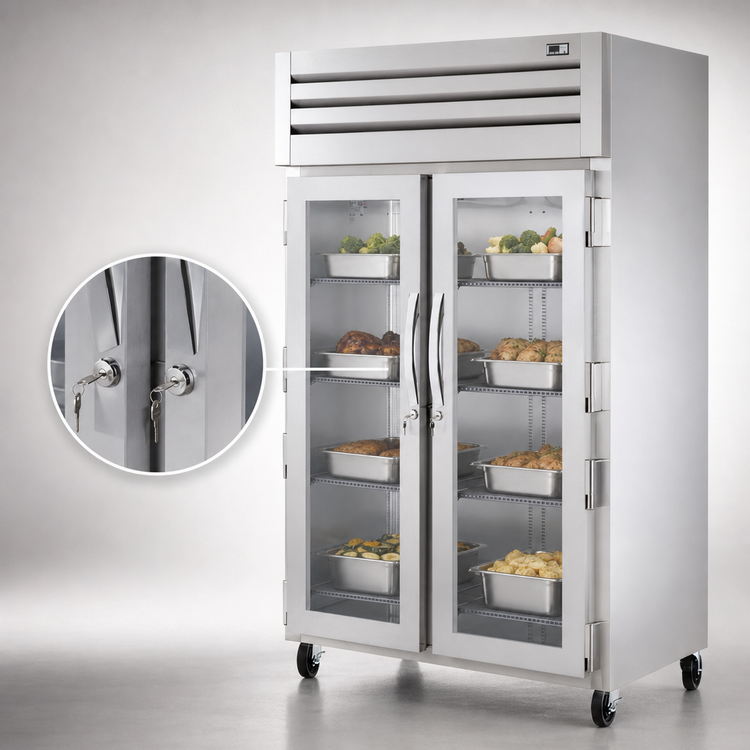 Product image #4 for True SPEC SERIES 2-Section Standard Depth Reach-In Heated Holding Cabinet with Locking Glass Doors