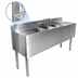 Thumbnail image #4 for CHOICE Four-Compartment Underbar Sink Unit, 48 Inch W x 19 Inch D, 4 Inch Backsplash