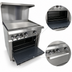 Thumbnail image #4 for IKON Cooking 36-Inch Natural Gas Commercial Range with 36-Inch Griddle and Standard Oven