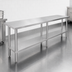 Thumbnail image #4 for Sapphire 84-Inch Stainless Steel Flat Top Worktable with Undershelf
