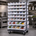 Thumbnail image #4 for Quantum Double-Sided Louvered Rack with Casters and Bins, 36 x 30 x 72 Inches, 1200 lb Capacity