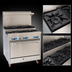 Thumbnail image #4 for Comstock-Castle 72-Inch Commercial Gas Step-Up Range with 12 Star Burners and 2 Standard Ovens