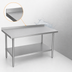 Thumbnail image #4 for John Boos Stallion 84-Inch x 36-Inch Stainless Steel Work Table with 1-1/2-Inch Rear Up-Turn and Undershelf