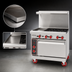 Thumbnail image #4 for American Range 36-Inch Commercial Gas Restaurant Range with Left 12-Inch Griddle, 4 Open Burners, and Storage Base